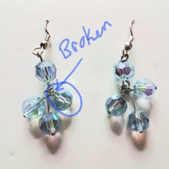 BLUE GRAPE STYLE EARRING & NECKLACE SET - Picture 2 of 10